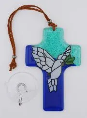 Glas Kreuz Heiliger Geist Friedenstaube