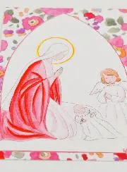Taufbild - Heilige Maria und Schutzengel