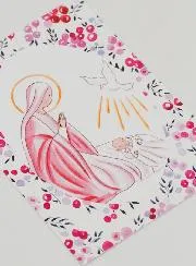 Taufbild Maria und Heilige Geist Taube