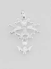 Anhänger zur Taufe Kreuz Heiliger Geist 925 Silber