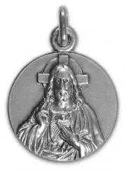 Taufmedaillon Herz Jesu 925er Silber