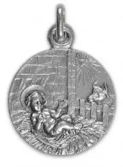 Tauf-Anhänger Geburt Christi 925er Sterling Silber