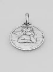 Anhänger Tauf-Medaillon Schutz-Engel Sterling Silber
