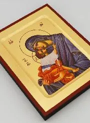 Byzantinische Ikone Gottesmutter der Zärtlichkeit mit Blauem Schleier