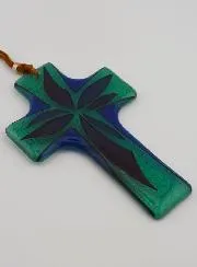 Taufgeschenk Glaskreuz Handarbeit