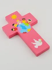 Holz-Kreuz Kinder der Welt