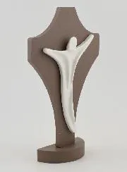 Kreuz Modern Keramik und Holz
