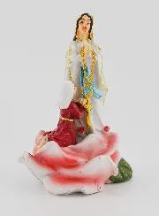 Figur Gottesmutter von Lourdes und hl Bernadette - 9 cm