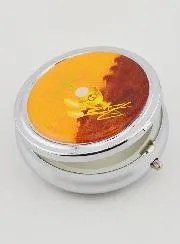 Hostiendose Orange - Kreuz und Brot des Lebens