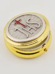 Grosse Hostiendose - JHS - Rotes Kreuz