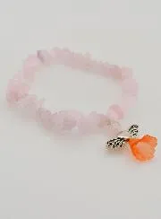Armband Kind Schutz-Engel - Rosa Quarzstein