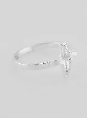 Ring Kreuz Jesus 925er Silber - Grösse 58