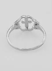 Ring Kreuz und Blume Sterling Silber - Grösse 54