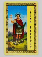 10 Stück Gebetskarten Hl Expeditus (in Französisch)