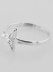 Ring Kreuz Jesus 925 Sterling Silber - Grösse 60