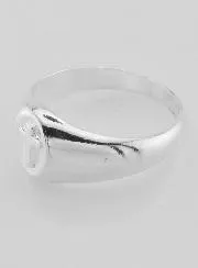 Siegelring Kreuz Christi 925er Sterling Silber - Grösse 62