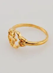Ring Kreuz und Blume Vergoldet - Grösse 56