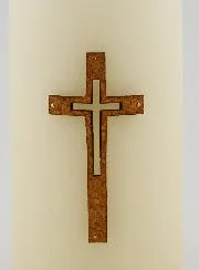 Konfirmationskerze - Kreuz aus Kork