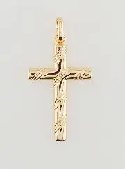 Anhänger Kreuz Lourdes Vergoldet - 25mm