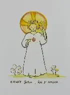 Kommunionkarte - Jesuskind, König der Liebe