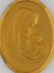 Anhänger Gottesmutter mit dem Kind aus 375er Gold