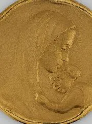 Anhänger Gottesmutter mit dem Jesuskind Echt Gold