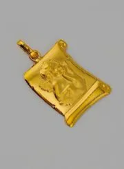 Anhänger Pergament Schutzengel aus 375er Gold
