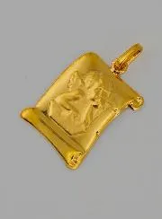 Anhänger Pergament Schutzengel aus 375er Gold