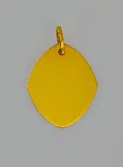 Taufanhänger Gott schütze Dich Engel in rautenform aus 375er Gold