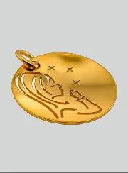 Anhänger Heilige Maria Betend mit Sternen aus 9 Karat Gold