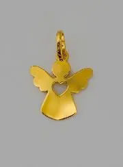 Taufanhänger Herz Schutzengel aus 9 Karat Gold
