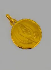 Anhänger Madonna mit Schleier Rechts Profil aus Gold