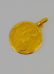 Anhänger Madonna mit Schleier Rechts Profil aus Gold