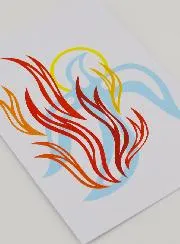 Karte zur Firmung - Taube Hl Geist Feuer