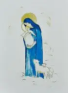 Bild zur Taufe - Gottesmutter mit Kind