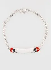 Identitäts-Armband Baby zur Taufe aus Sterling Silber - 2 Maikäfer