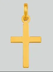 Schmuckkreuz Lateinisches Kreuz Diamantiert aus Gelb-Gold