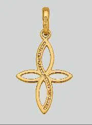 Filigrane Kreuz aus Gelbgold & Diamanten