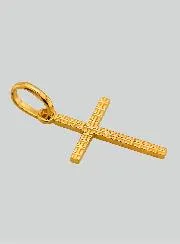 Kreuz-Anhänger Diamantiert aus Gelbgold