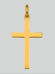 Taufkreuz Anhänger aus Gelb-Gold