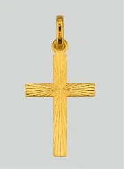 Anhänger Kreuz Diamantiert Echt Gelb-Gold