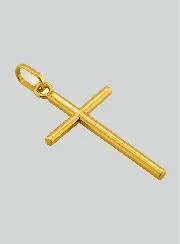 Schmuck Anhänger Kreuz Rund aus 375er Gelbgold