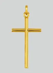 Schmuck Anhänger Kreuz Rund aus 375er Gelbgold