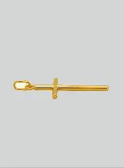 Schmuck Anhänger Kreuz Rund aus 375er Gelbgold