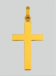 Anhänger Kreuz Christi Diamantiert - Gelbgold