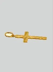 Anhänger Kreuz Christi Diamantiert - Gelbgold