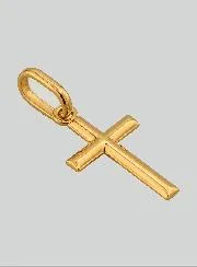Anhänger Kleines Kreuz aus 9Kt Gelbgold