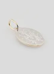 Anhänger Wundertätige Medaille Silberfarben - Blau Emalliert - 15mm