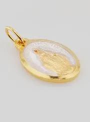 Anhänger Wundertätige Medaille 24 Karat Feingold und Silber - 25mm