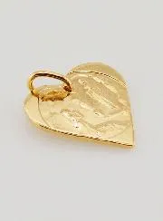 Anhänger Herz Unserer Lieben Frau von Lourdes 24 Karat Fein-Gold überzogen